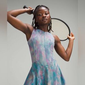 Lululemon Everlux Short-Lined Tennis Tank Dress 6" 'Pixel Diffuse Multi